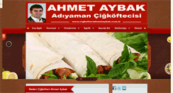 Desktop Screenshot of cigkofteciahmetaybak.com.tr